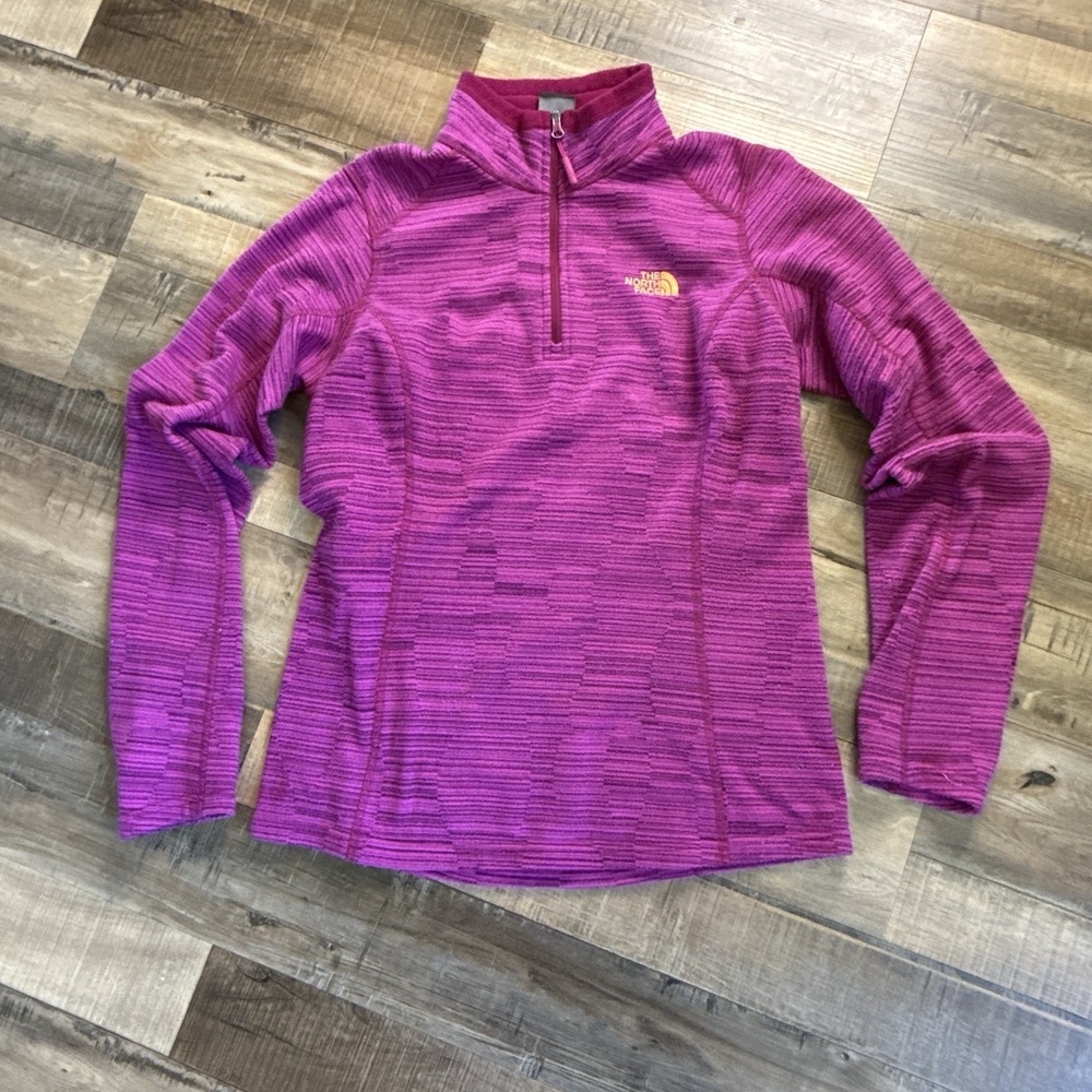The North Face TKA 100 Novelty Glacier Quarter-Zip Fleece Pullover Sz S Womens